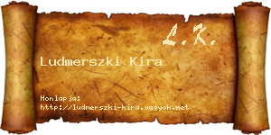 Ludmerszki Kira névjegykártya